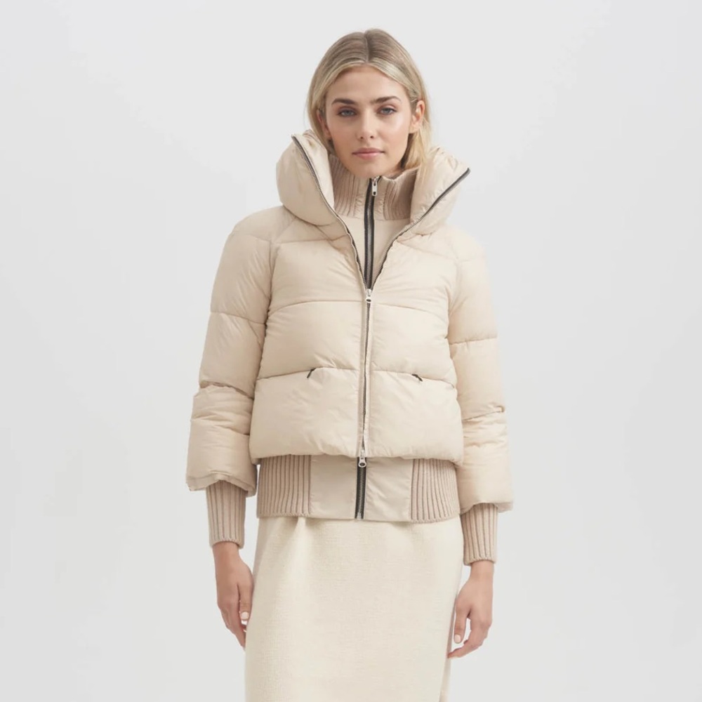 Women's Cream Puffer Jacket